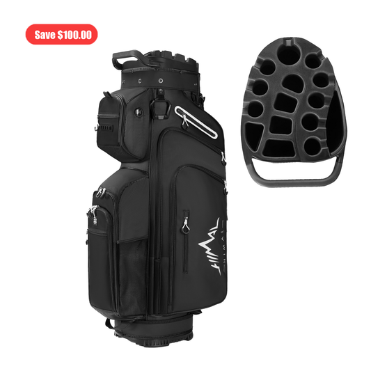 15-Way Full-Length Divider Golf Cart Bag-Black