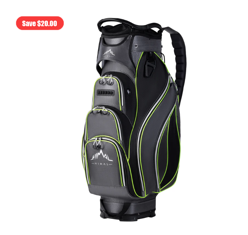 Golf Cart Bag with 14-Way Divider Top-Grey