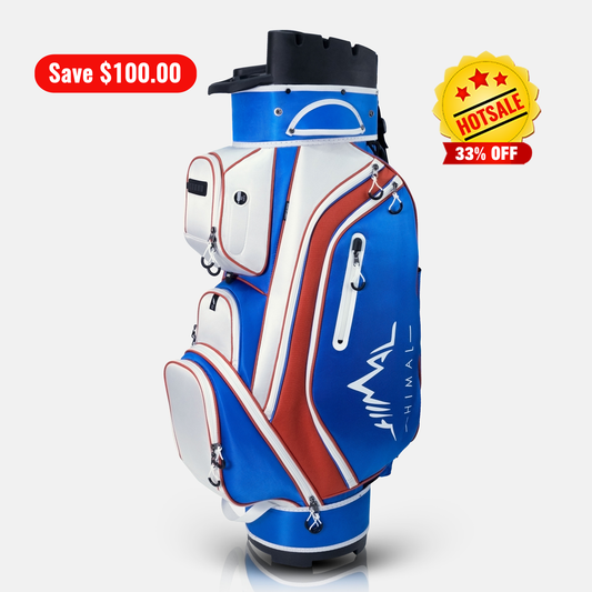 14-Way Golf Cart Bag Pro-Blue White